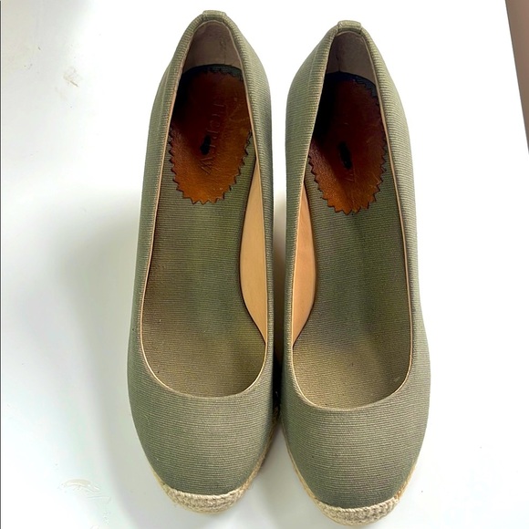 J. Crew Seville Espadrille Wedges Shoes  Green Size 6.5 - Picture 6 of 6